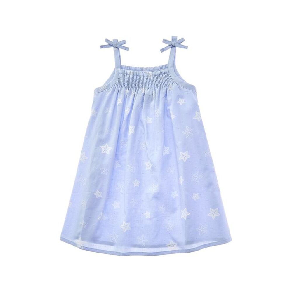 Carriage Boutique Girls Printed Dress, Blue